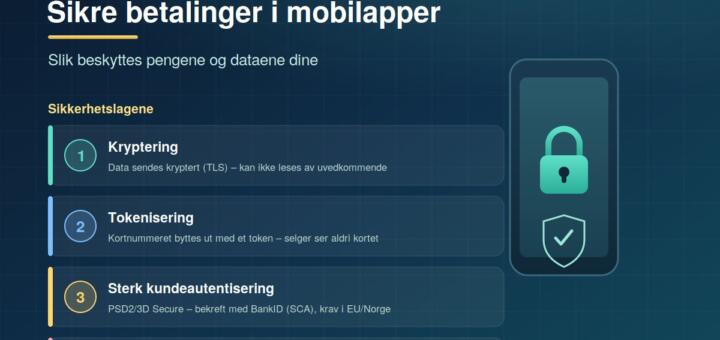 Slik fungerer sikre betalinger i mobilapper