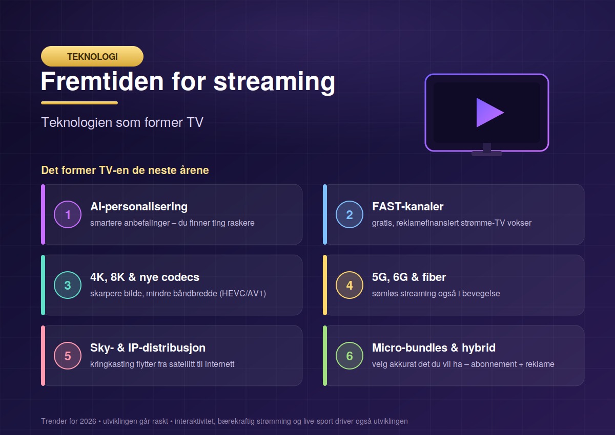 Fremtiden for streaming: teknologien som former TV